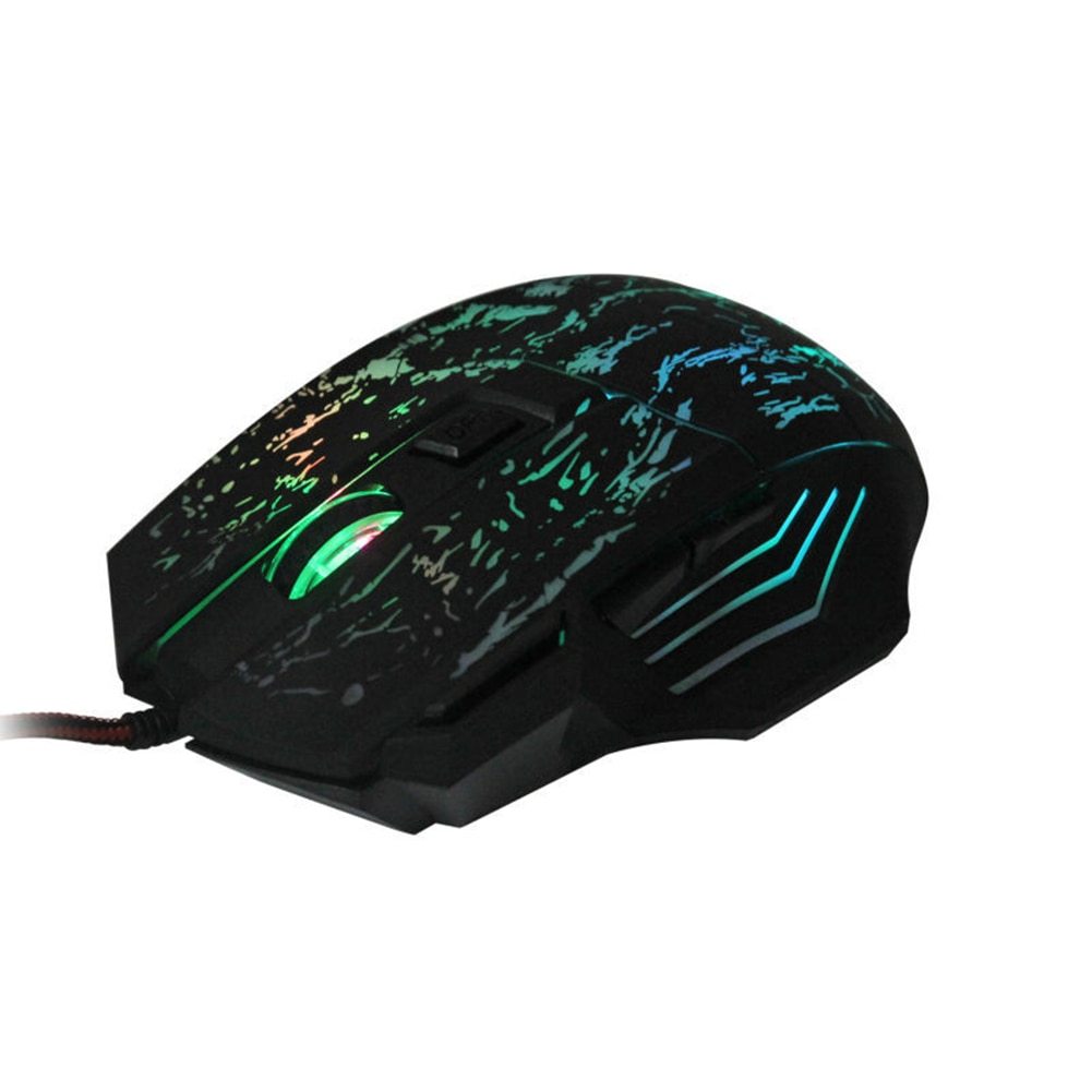 Wired Gaming Mouse – 1200 DPI, 7 Buttons, Ergonomic Grip & RGB Lighting