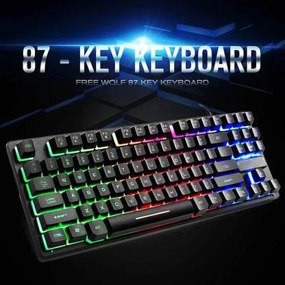 Mechanical Gaming Keyboard – Compact 87-Key Notebook Style