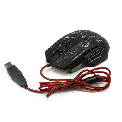 Wired Gaming Mouse – 1200 DPI, 7 Buttons, Ergonomic Grip & RGB Lighting