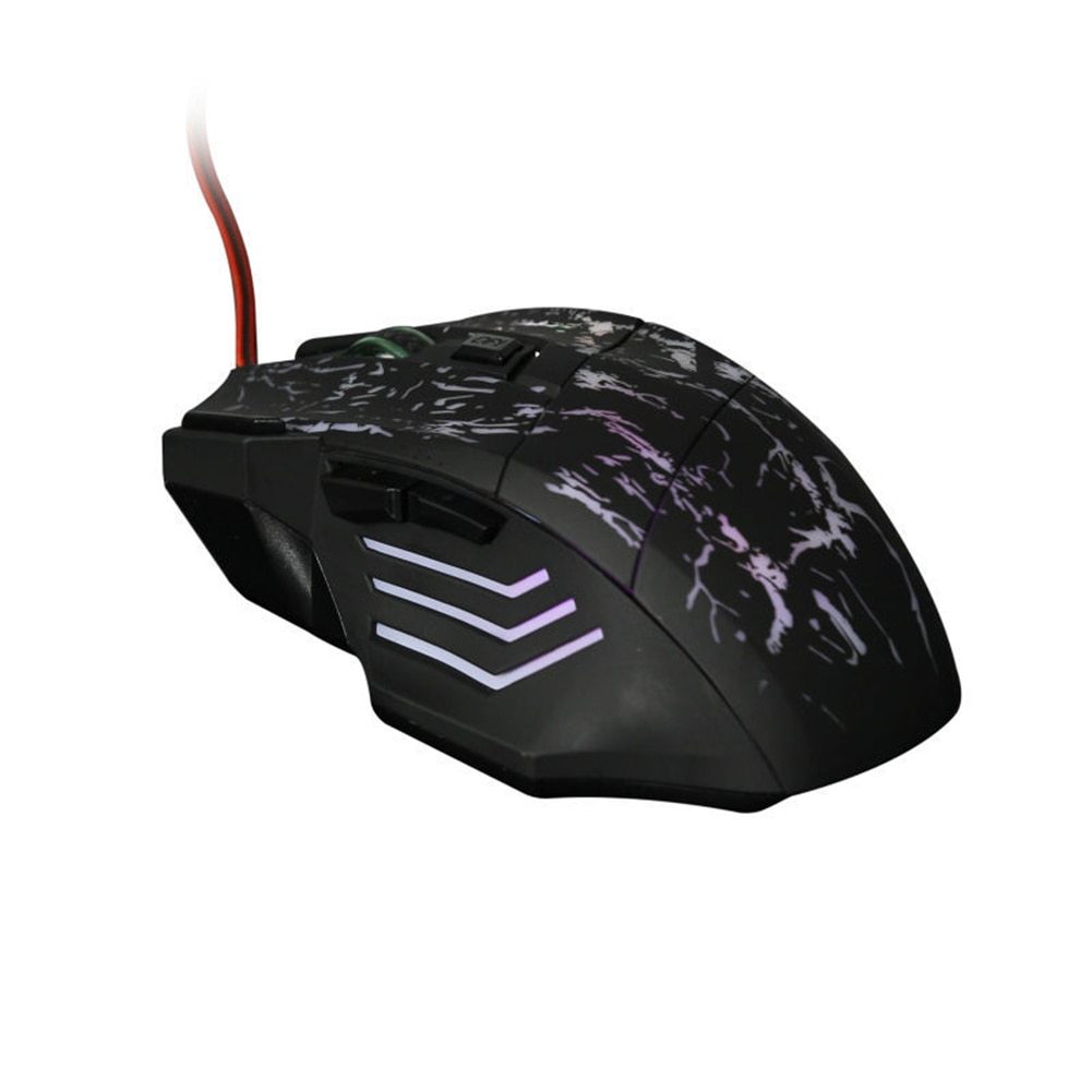 Wired Gaming Mouse – 1200 DPI, 7 Buttons, Ergonomic Grip & RGB Lighting
