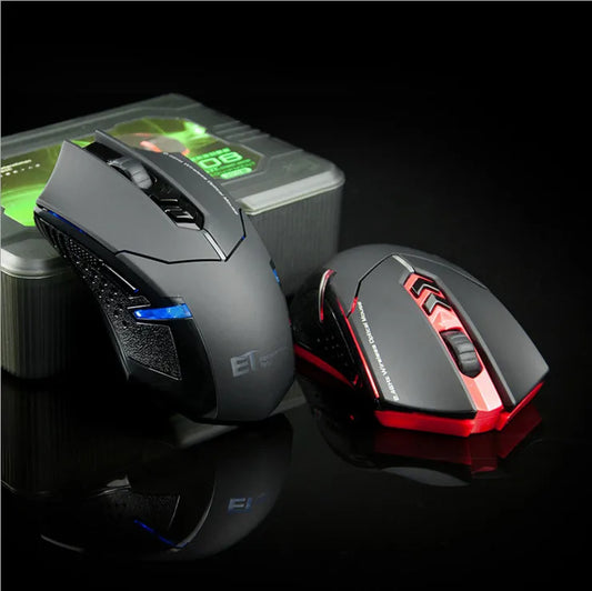 Power-Saving Wireless Mouse – Silent Click & RGB Luminous Design