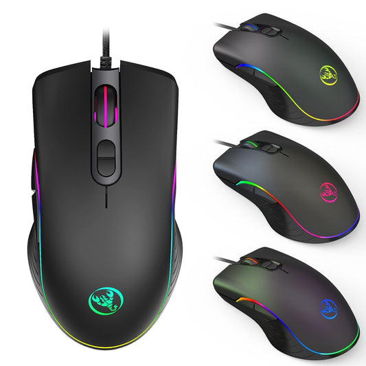 RGB Wired Gaming Mouse – 6400 DPI, 7 Buttons & Ergonomic Design