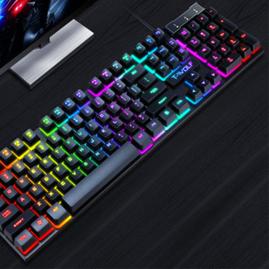 Gaming USB Luminous Wired Keyboard – RGB Backlit Floating Keys