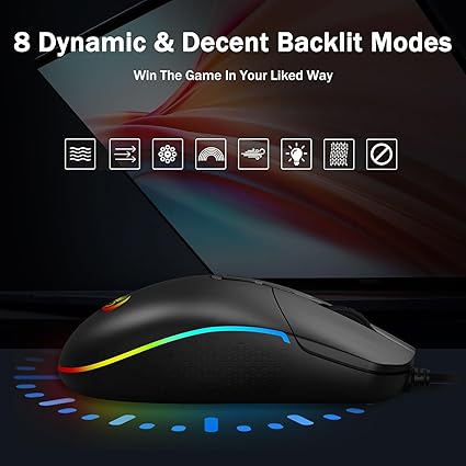 Gaming Mouse – 5000 DPI, 9 Programmable Buttons & Ergonomic Design