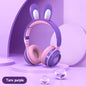 Wireless Rabbit Ear Headphones – Glowing Lights, Deep Bass & Built-In Mic