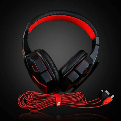 RGB Wired Gaming Headset – Noise-Cancelling Mic, Heavy Bass, USB + 3.5mm for PC, PS4 & Switch