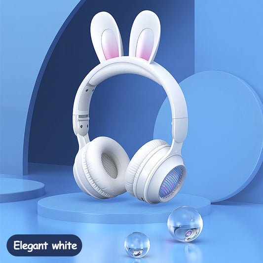 Wireless Rabbit Ear Headphones – Glowing Lights, Deep Bass & Built-In Mic