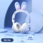 Wireless Rabbit Ear Headphones – Glowing Lights, Deep Bass & Built-In Mic