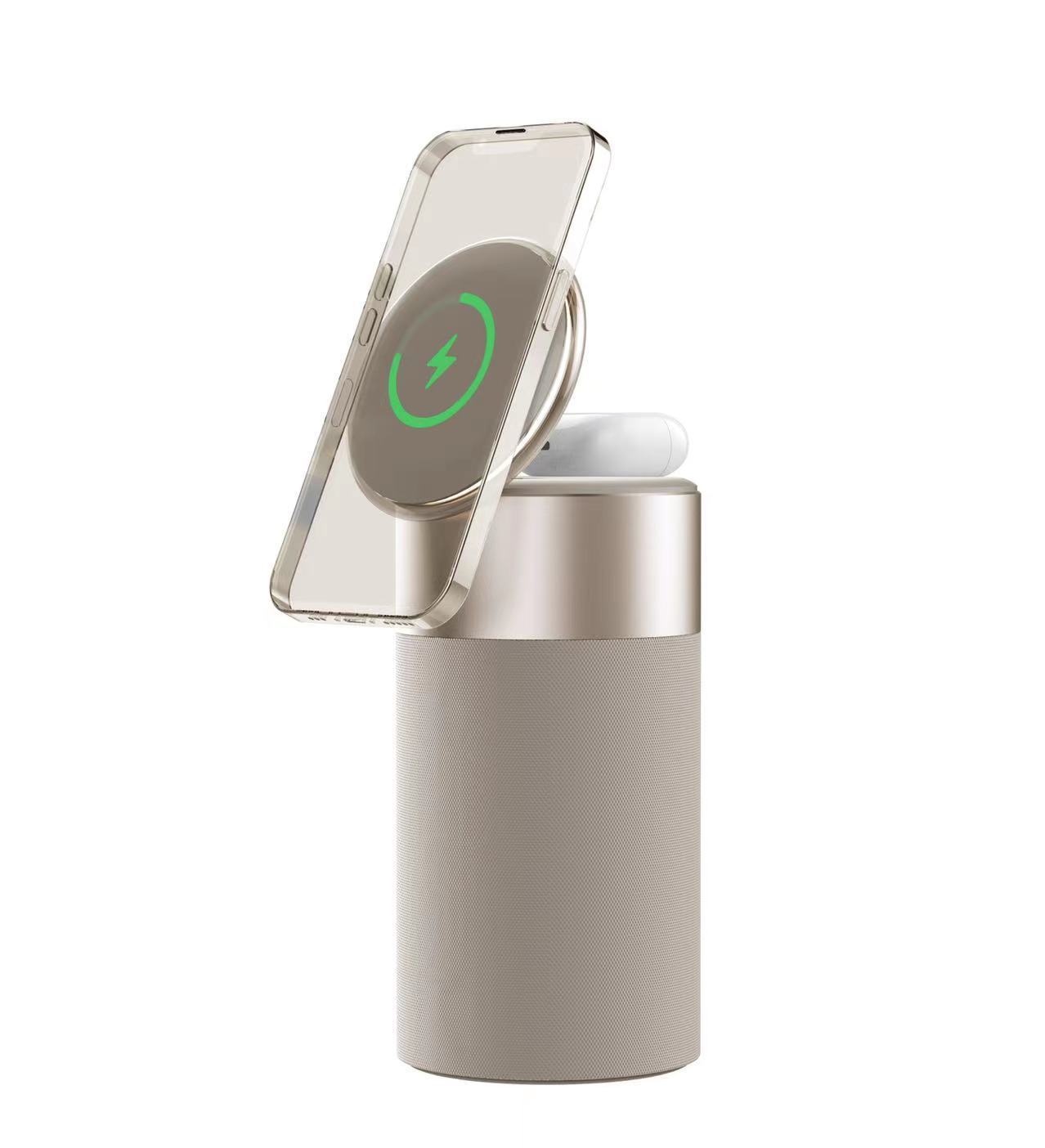 3-in-1 Wireless Charger, Bluetooth Speaker & Touch Lamp – Smart All-in-One Station