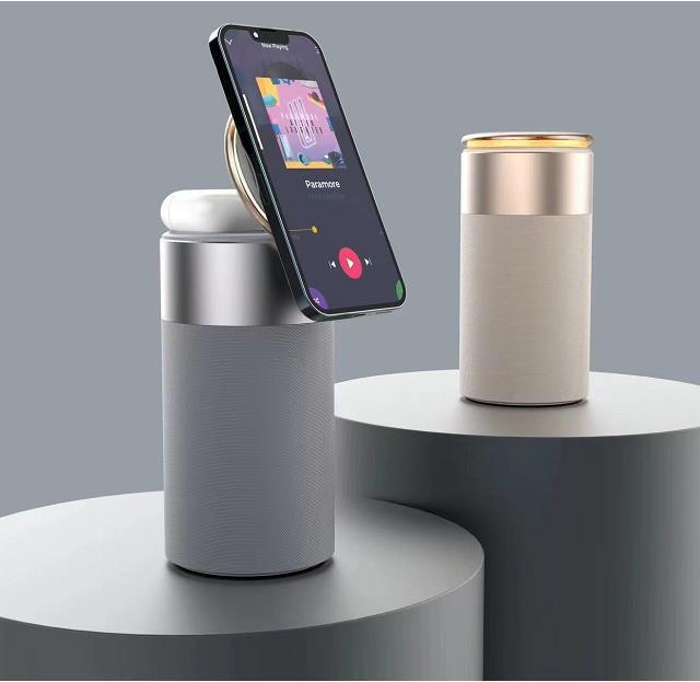 3-in-1 Wireless Charger, Bluetooth Speaker & Touch Lamp – Smart All-in-One Station